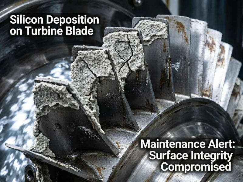 锅炉水汽二氧化硅超标导致汽轮机叶片结垢